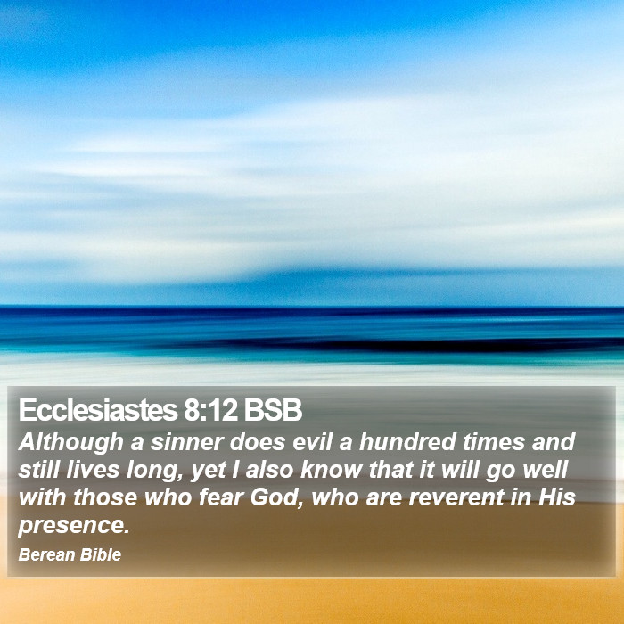 Ecclesiastes 8:12 BSB Bible Study