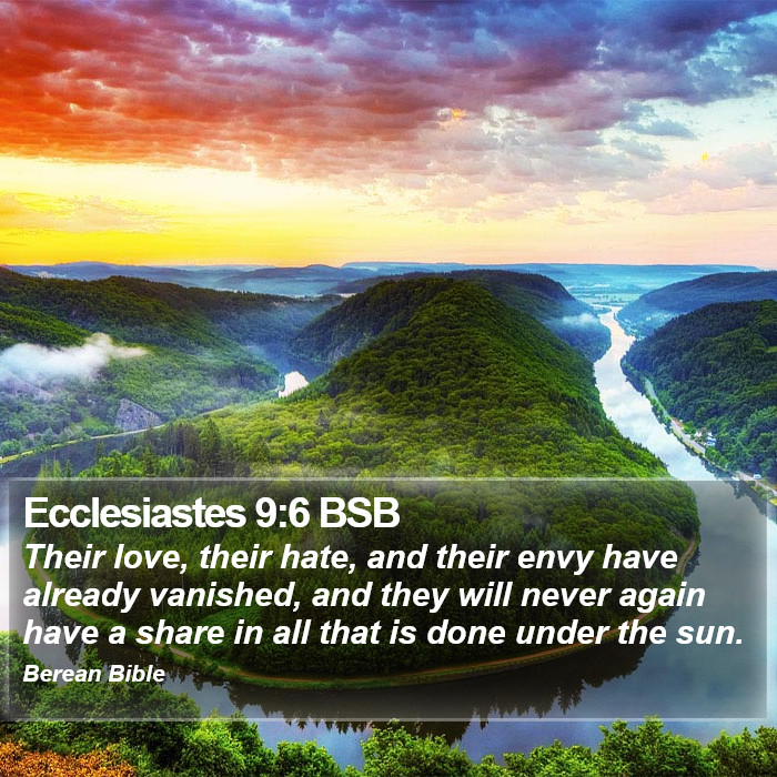 Ecclesiastes 9:6 BSB Bible Study