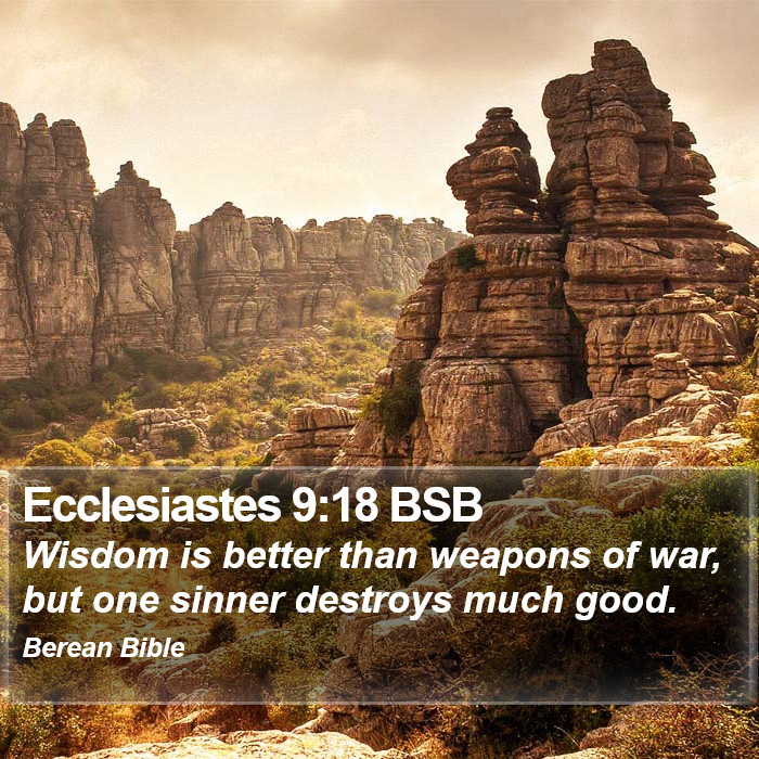 Ecclesiastes 9:18 BSB Bible Study