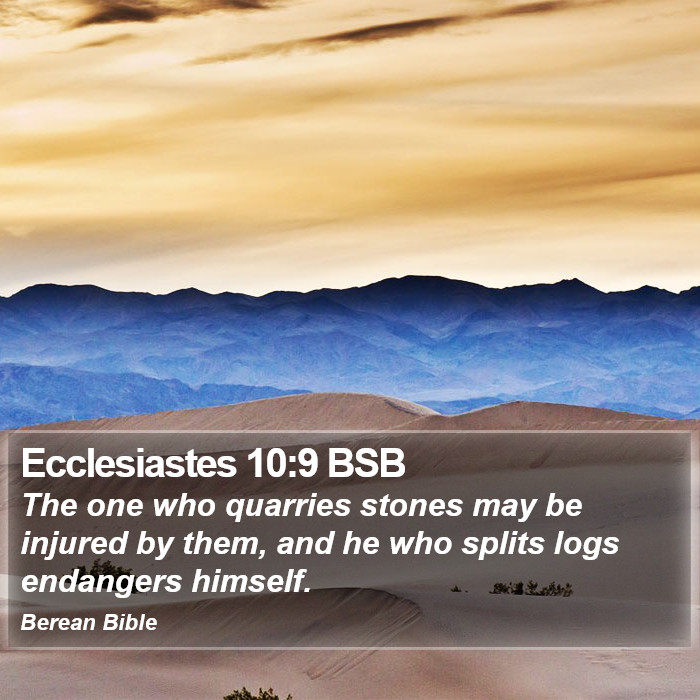 Ecclesiastes 10:9 BSB Bible Study