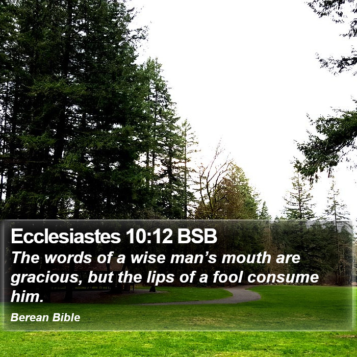 Ecclesiastes 10:12 BSB Bible Study