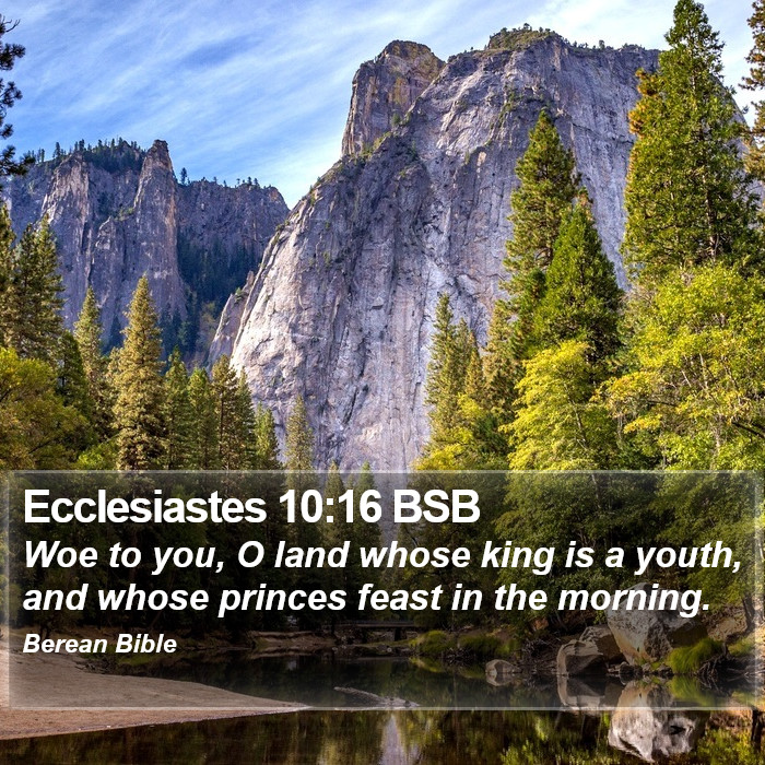 Ecclesiastes 10:16 BSB Bible Study