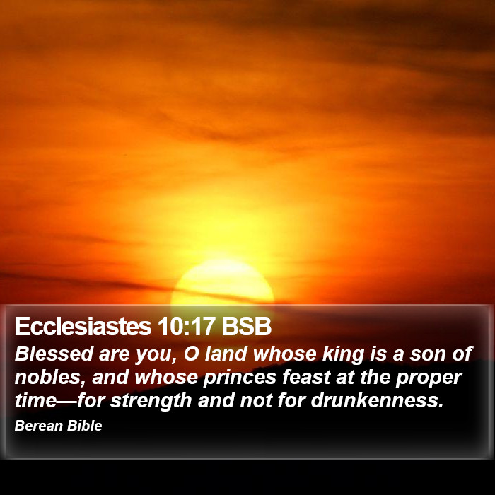 Ecclesiastes 10:17 BSB Bible Study