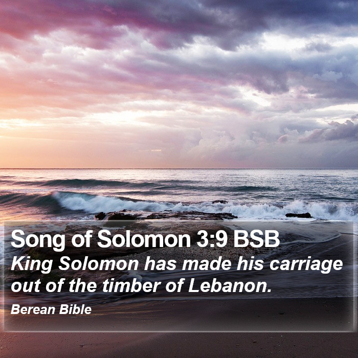 Song of Solomon 3:9 BSB Bible Study