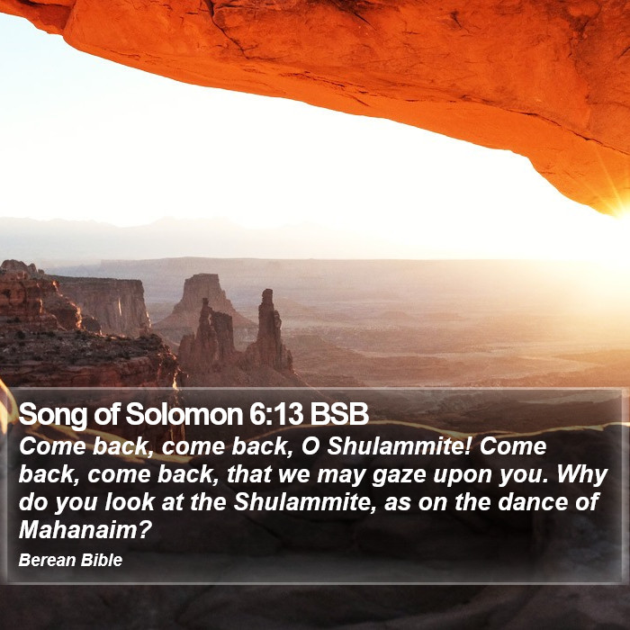 Song of Solomon 6:13 BSB Bible Study