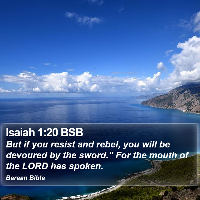 Isaiah 1:20 BSB Bible Study