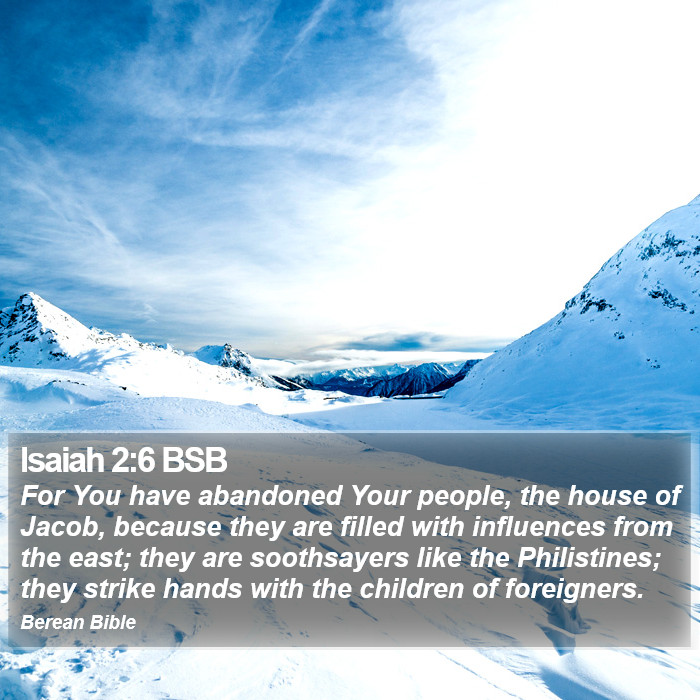 Isaiah 2:6 BSB Bible Study