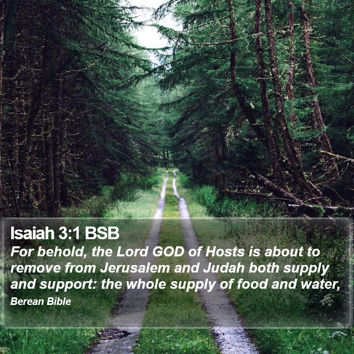 Isaiah 3:1 BSB Bible Study