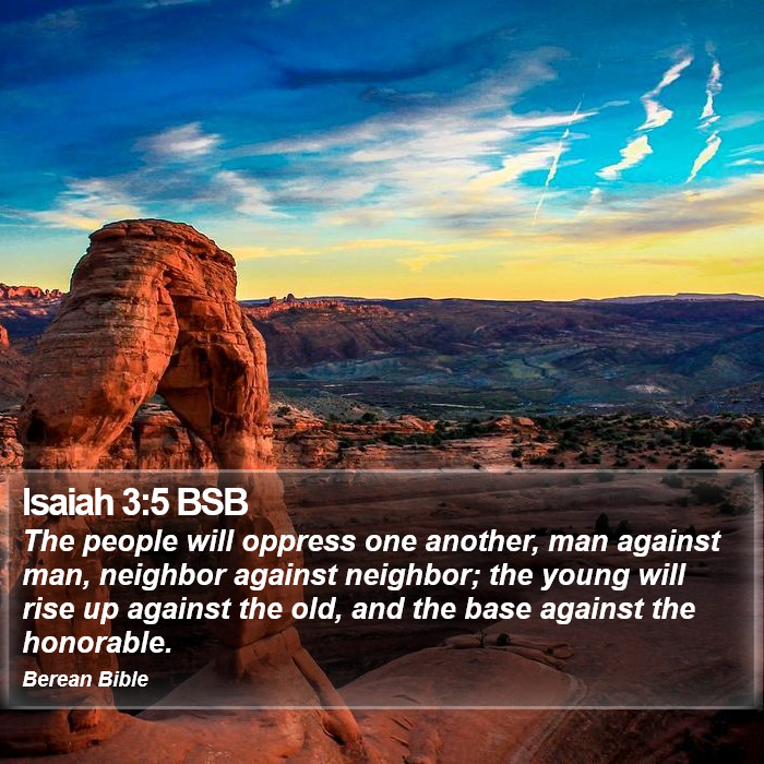 Isaiah 3:5 BSB Bible Study