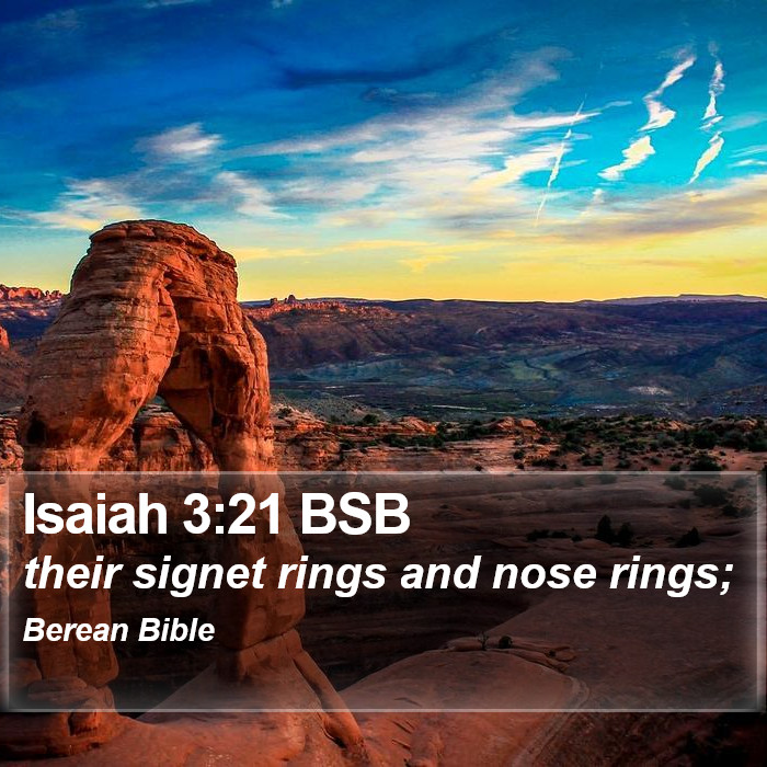 Isaiah 3:21 BSB Bible Study