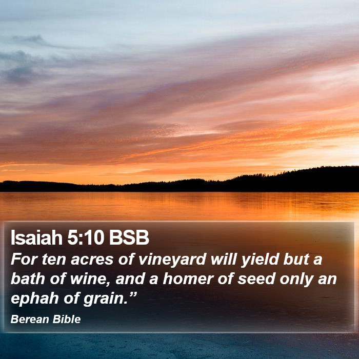 Isaiah 5:10 BSB Bible Study