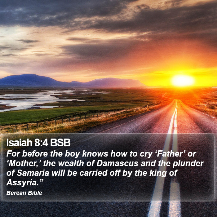 Isaiah 8:4 BSB Bible Study