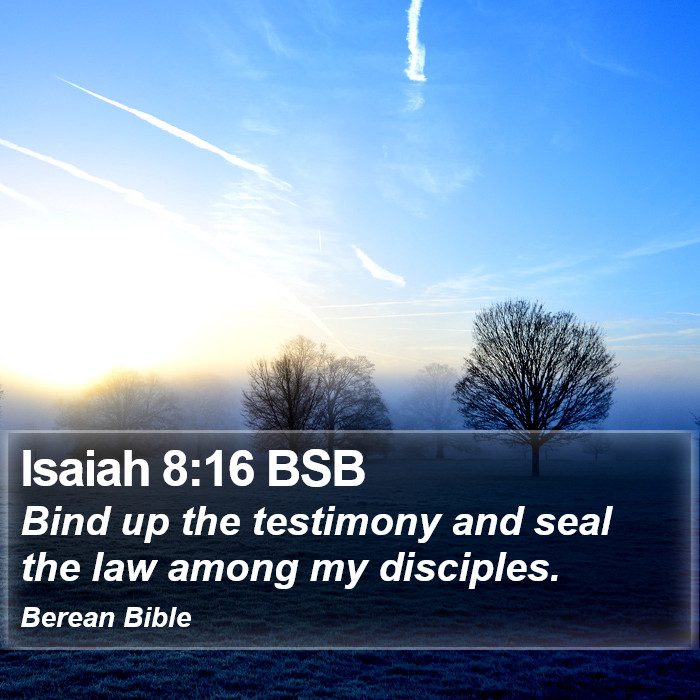 Isaiah 8:16 BSB Bible Study