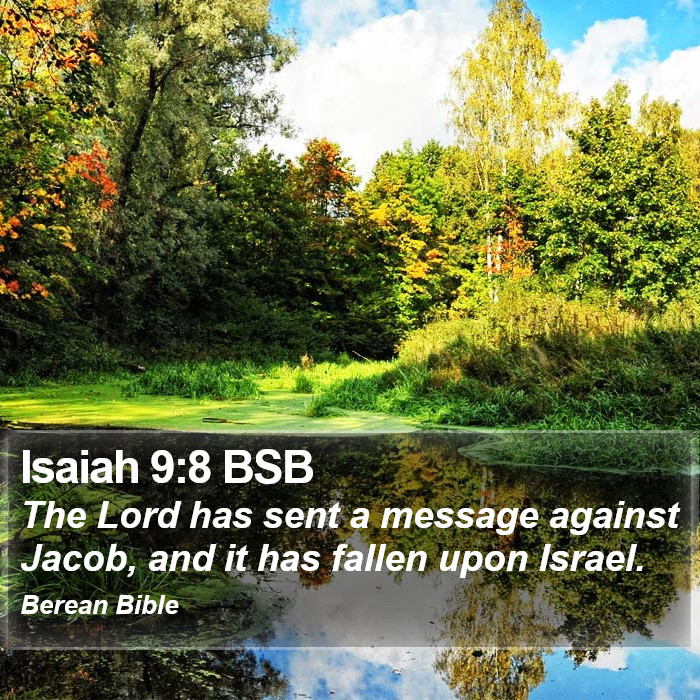 Isaiah 9:8 BSB Bible Study