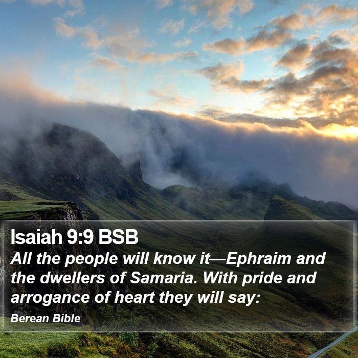 Isaiah 9:9 BSB Bible Study