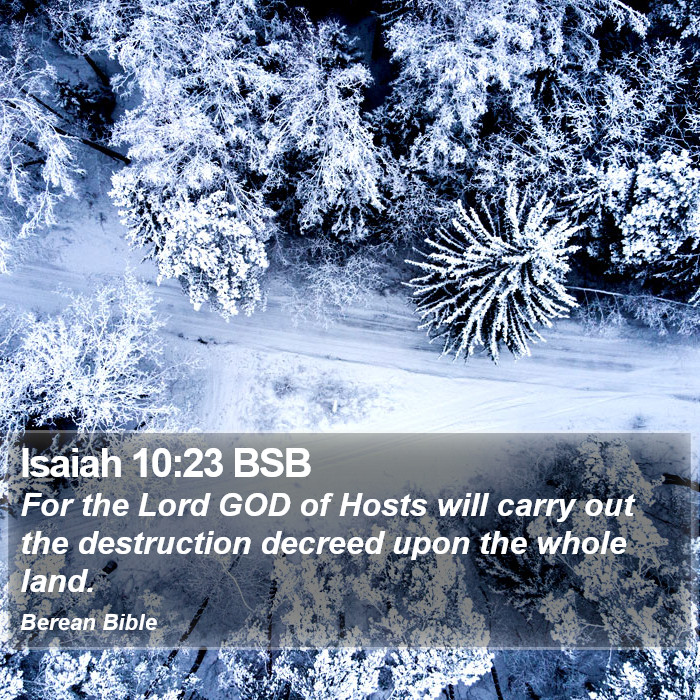 Isaiah 10:23 BSB Bible Study