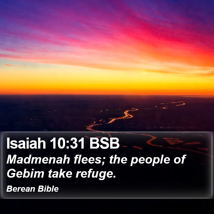 Isaiah 10:31 BSB Bible Study