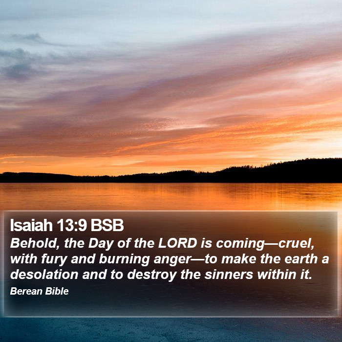 Isaiah 13:9 BSB Bible Study