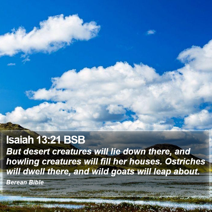 Isaiah 13:21 BSB Bible Study