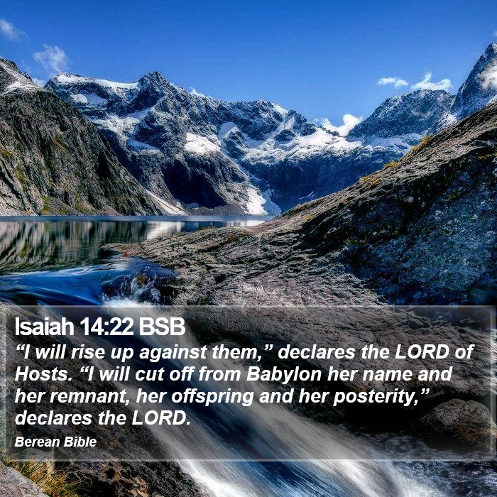 Isaiah 14:22 BSB Bible Study