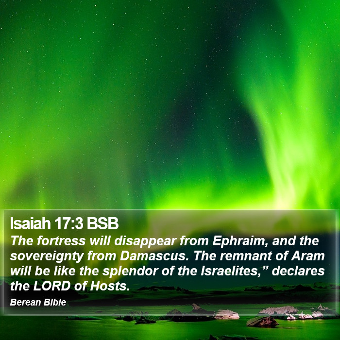 Isaiah 17:3 BSB Bible Study