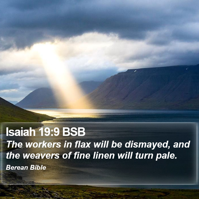 Isaiah 19:9 BSB Bible Study