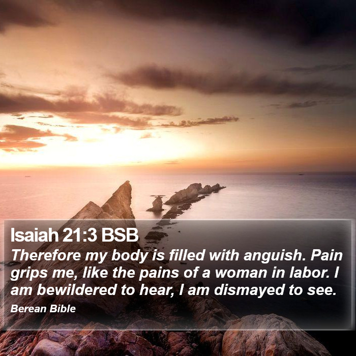 Isaiah 21:3 BSB Bible Study