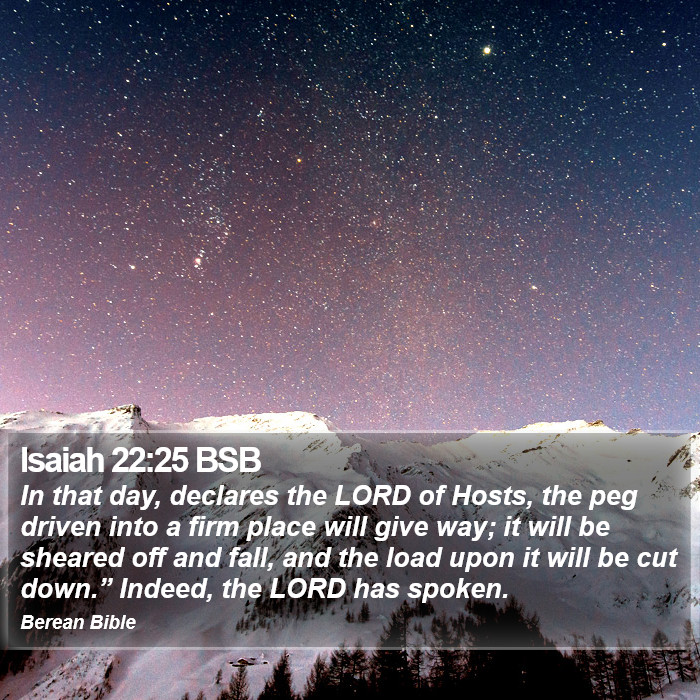 Isaiah 22:25 BSB Bible Study