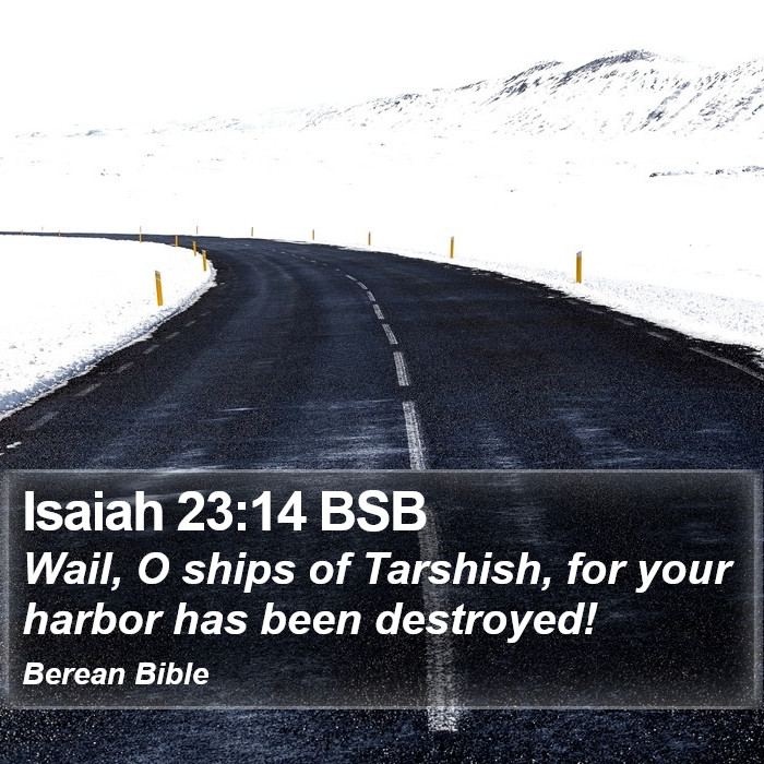 Isaiah 23:14 BSB Bible Study