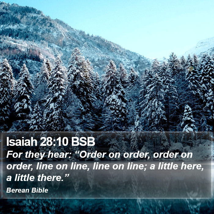 Isaiah 28:10 BSB Bible Study