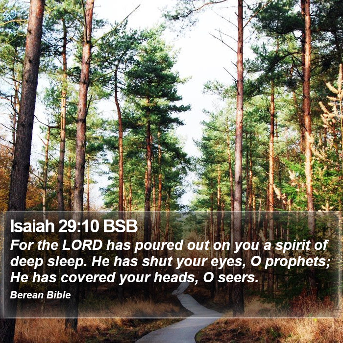 Isaiah 29:10 BSB Bible Study