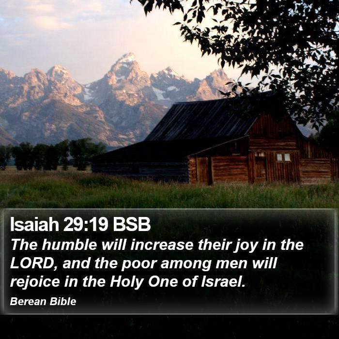 Isaiah 29:19 BSB Bible Study