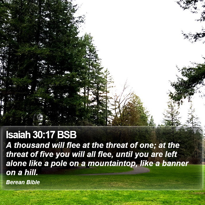 Isaiah 30:17 BSB Bible Study