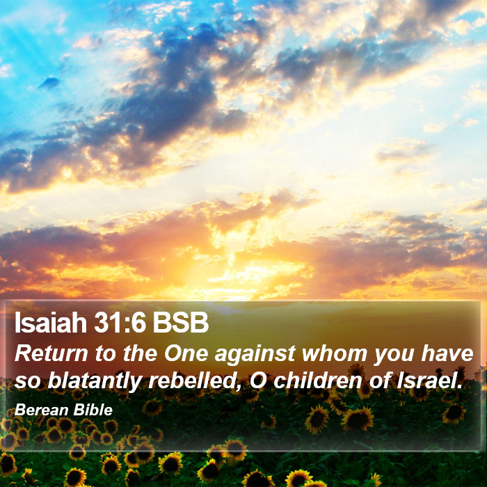 Isaiah 31:6 BSB Bible Study