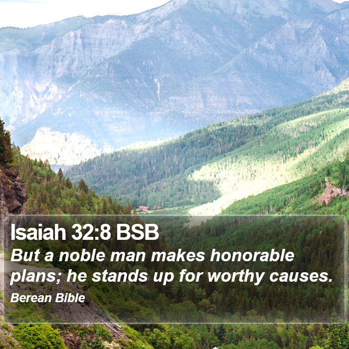 Isaiah 32:8 BSB Bible Study