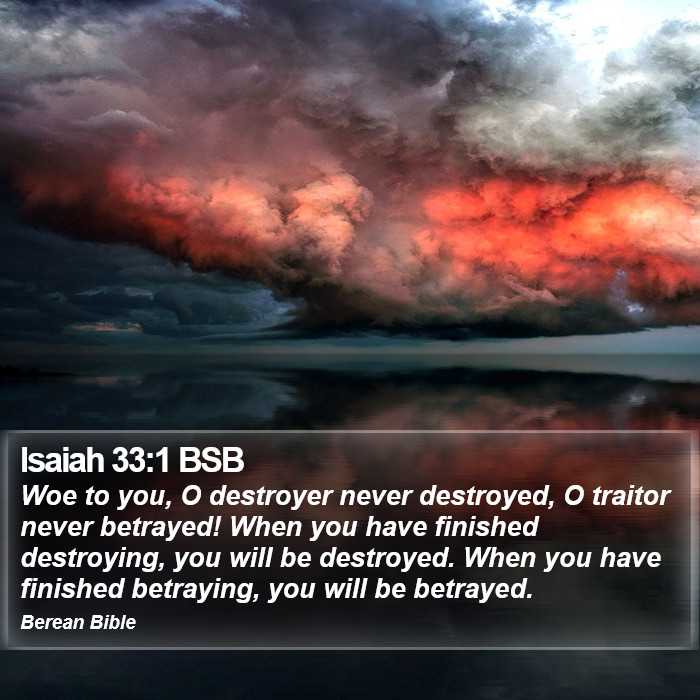 Isaiah 33:1 BSB Bible Study