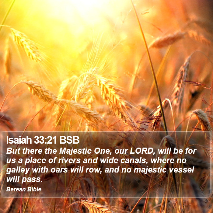 Isaiah 33:21 BSB Bible Study