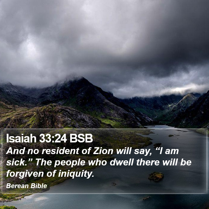 Isaiah 33:24 BSB Bible Study