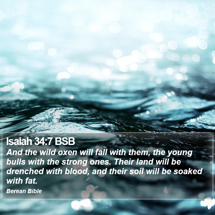 Isaiah 34:7 BSB Bible Study