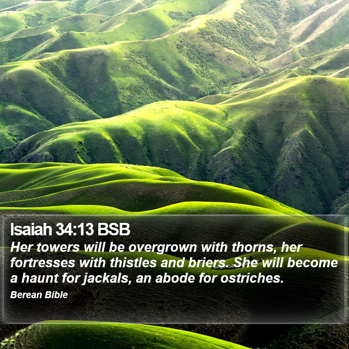 Isaiah 34:13 BSB Bible Study