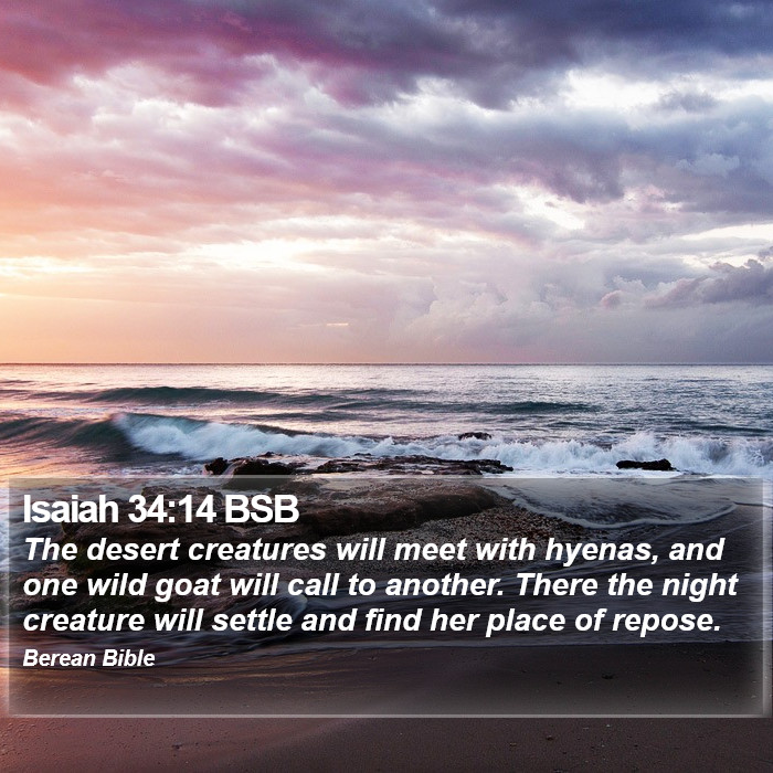 Isaiah 34:14 BSB Bible Study