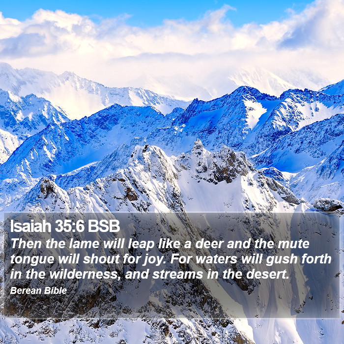 Isaiah 35:6 BSB Bible Study