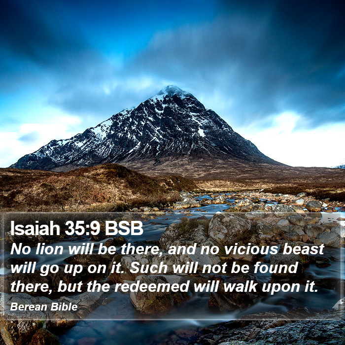 Isaiah 35:9 BSB Bible Study