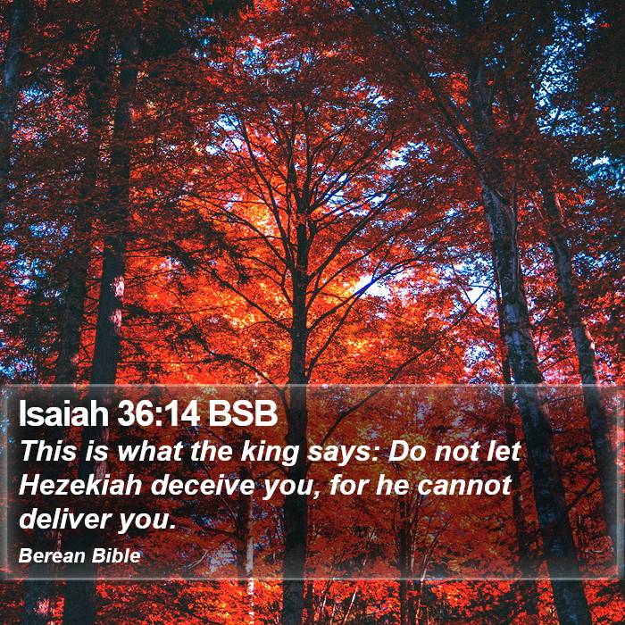 Isaiah 36:14 BSB Bible Study