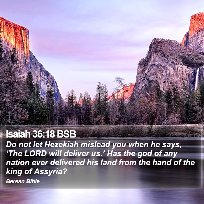 Isaiah 36:18 BSB Bible Study