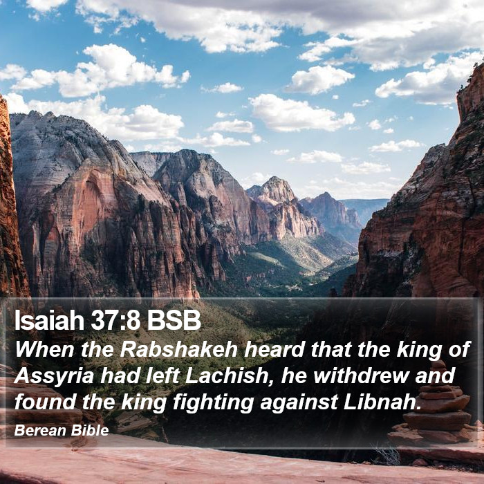 Isaiah 37:8 BSB Bible Study