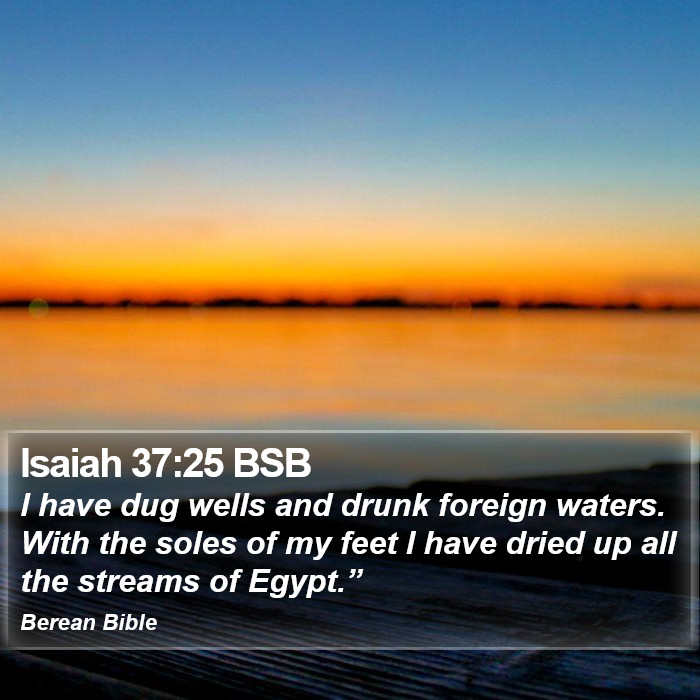 Isaiah 37:25 BSB Bible Study