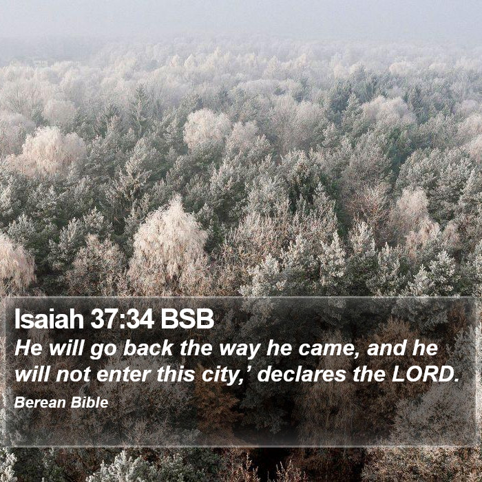 Isaiah 37:34 BSB Bible Study