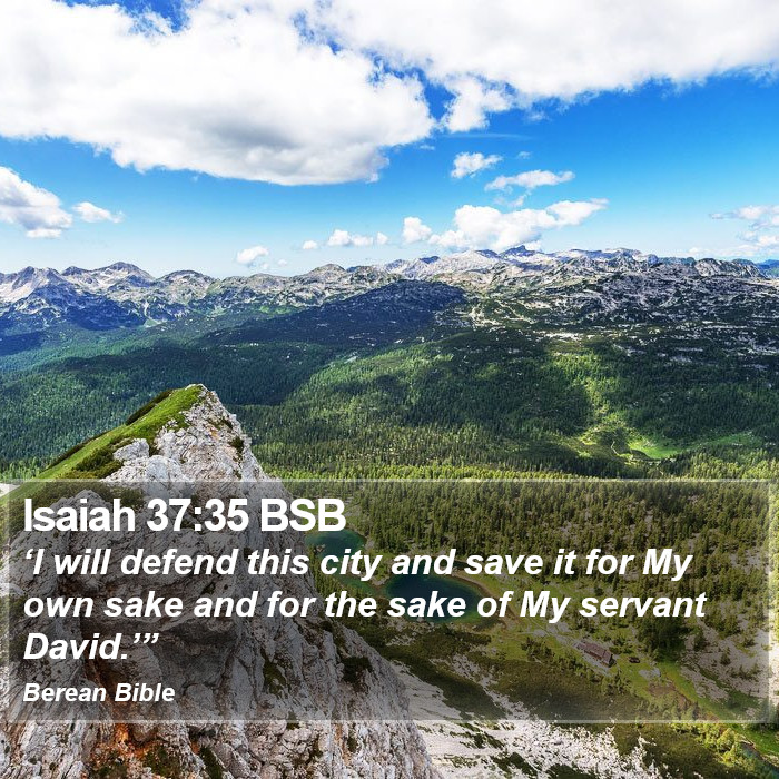 Isaiah 37:35 BSB Bible Study