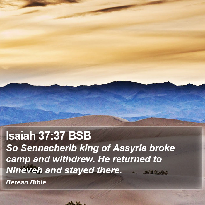 Isaiah 37:37 BSB Bible Study